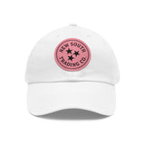 Dad Hat NEW SOUTH Leather Patch - WHITE/PINK