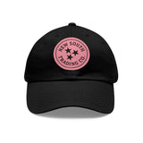 Dad Hat NEW SOUTH Leather Patch - BLACK/PINK