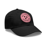 Dad Hat NEW SOUTH Leather Patch - BLACK/PINK