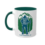 Accent Color Ceramic Mug - BLAZE YOUR OWN TRAIL