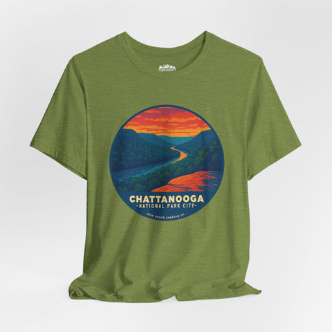 Chattanooga National Park City Unisex T-Shirt - RIVER GORGE SUNSET