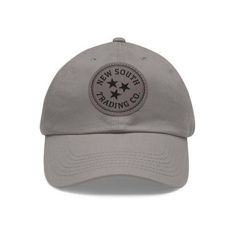 Dad Hat NEW SOUTH Leather Patch - GRAY/GRAY