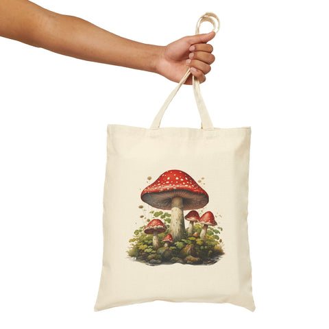 Canvas Tote Bag - SPOTTED MUSHROOMS