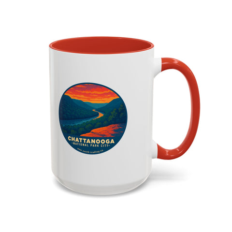 Chattanooga National Park City Ceramic Mug - RIVER GORGE SUNSET (15oz)