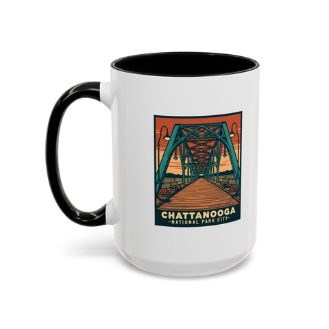 Chattanooga National Park City Ceramic Mug - WALNUT STREET BRIDGE (15oz)