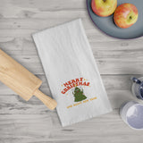 Flour Sack Tea Towel VINTAGE ROCKIN' CHRISTMAS TREE