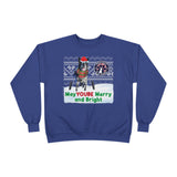 MAY YOUBE MERRY & BRIGHT - Ugly Holiday Sweatshirt ROYAL