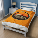 Velveteen Plush Blanket - HAPPY LITTLE SUNSET