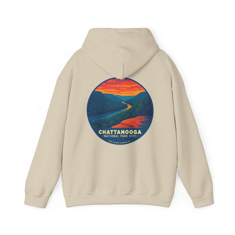 Chattanooga National Park City Campfire Hoodie - RIVER GORGE SUNSET