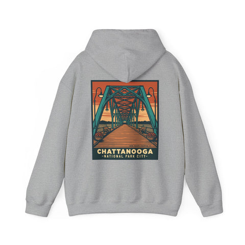 Chattanooga National Park City Campfire Hoodie - WALNUT STREET BRIDGE