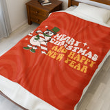 Velveteen Plush Blanket VINTAGE FROSTY CHILLIN'