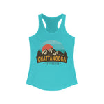 Ladies Racerback Tank - BRILLIANT TEAL SUNRISE