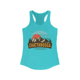 Ladies Racerback Tank - BRILLIANT TEAL SUNRISE