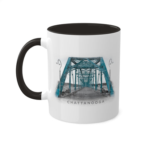 Accent Color Ceramic Mug - WALNUT ST BRIDGE