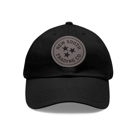 Dad Hat NEW SOUTH Leather Patch - BLACK/GRAY