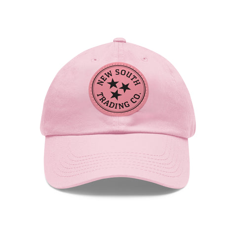 Dad Hat NEW SOUTH Leather Patch - PINK/PINK