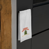 Flour Sack Tea Towel VINTAGE ROCKIN' CHRISTMAS TREE