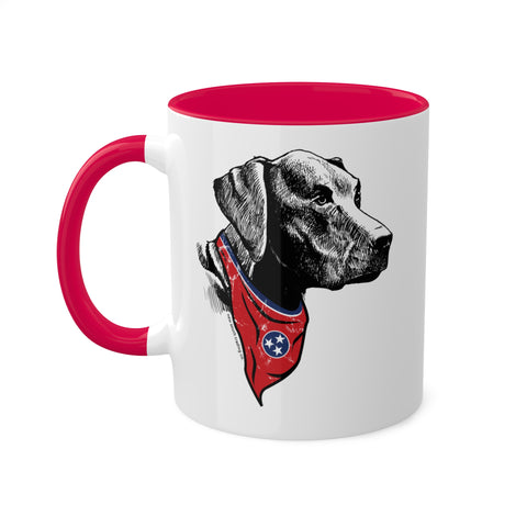 Accent Color Ceramic Mug - TENNESSEE BLACK LAB